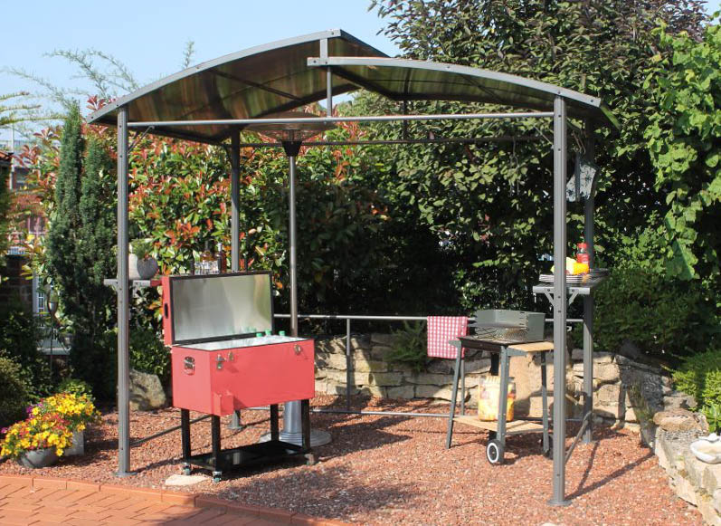 Überdachung für die Grillecke Cafe Cam